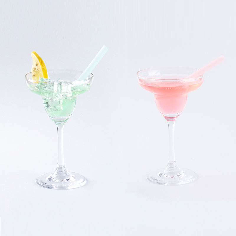 Smily Mia Reusable Silicone Cocktail Drinking Straw