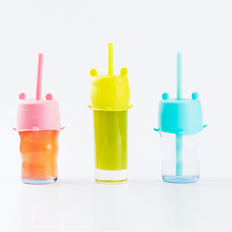 Smily Mia Hippo Cup Lid & Straw Set